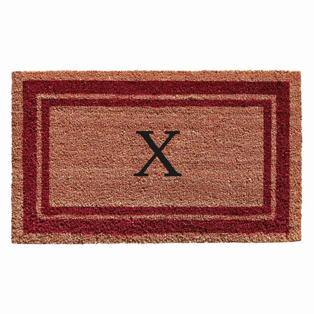 Calloway Mills Monogram Door Mat, Natural, Burgundy, 18 in W x 30 in L 152991830X